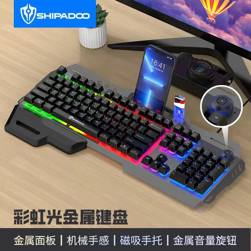 USB Wired Pc Gaming Keyboard And Mouse Combo Color Rgb Mechanical Feel Ergonomic Waterproof Keyboard