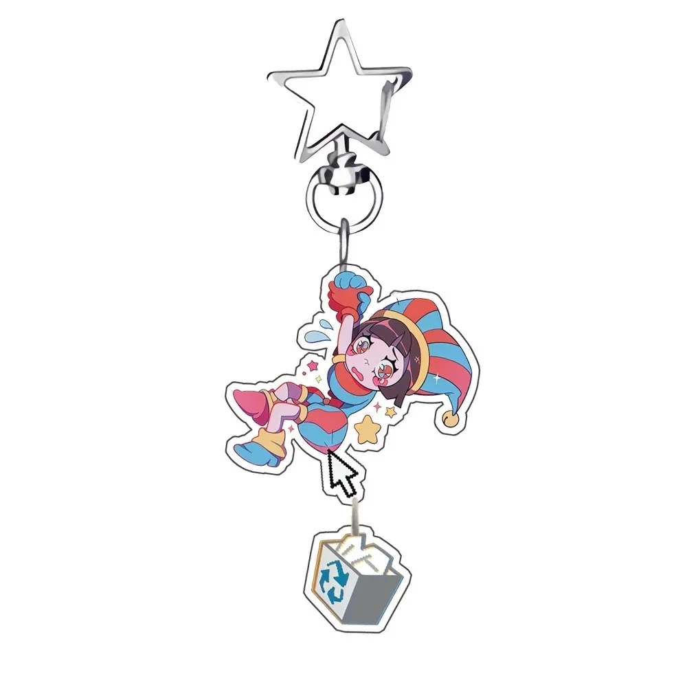 Anime für TADC Pomni Jax Ragatha Zooble Caine Peripherie-Accessoires 5cm Acryl-Schlüsselanhänger Benutzerdefinierte Cartoon-Rucksackanhänger Exquisites Geschenk – Detail 3