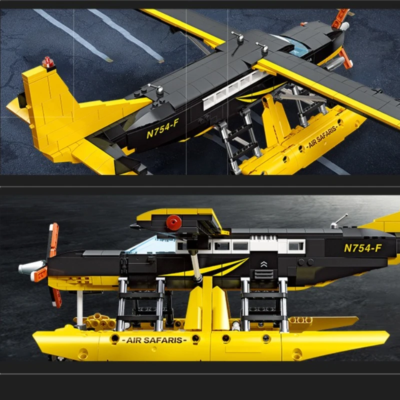 JJ9172 Blocchi di costruzione di modello di aereo - Kit modello di assemblaggio di giocattoli educativi per piccole particelle per bambini