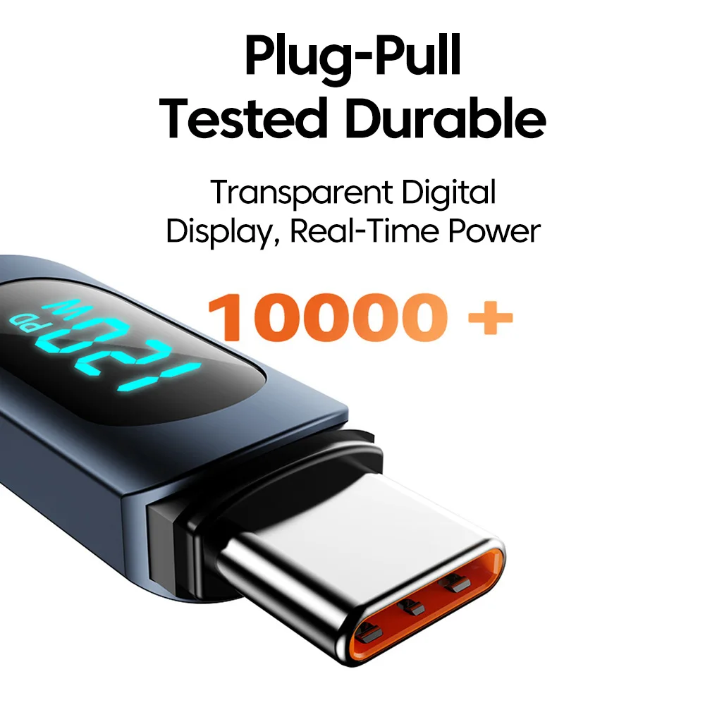 6A USB to Type-c Пружинный выдвижной кабель для быстрой зарядки данных 120 Вт USB C to Type-c Кабель для сверхбыстрой зарядки со светодиодом для iPhone16