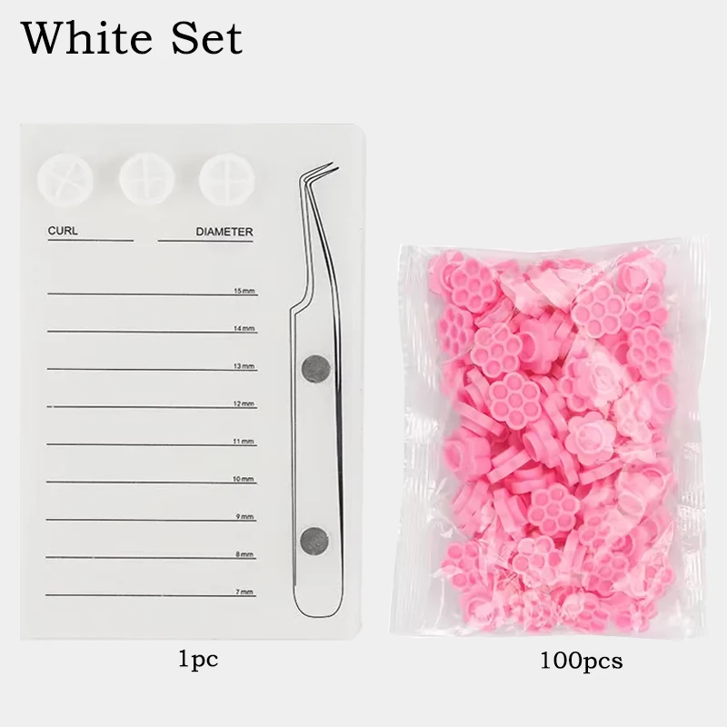 แผ่นรองกาวต่อขนตาแบบแม่เหล็ก พร้อมที่วางสเกล อุปกรณ์แต่งหน้าขนตา แผ่นรองขนตาปลอม สะอาด ถูกสุขอนามัย