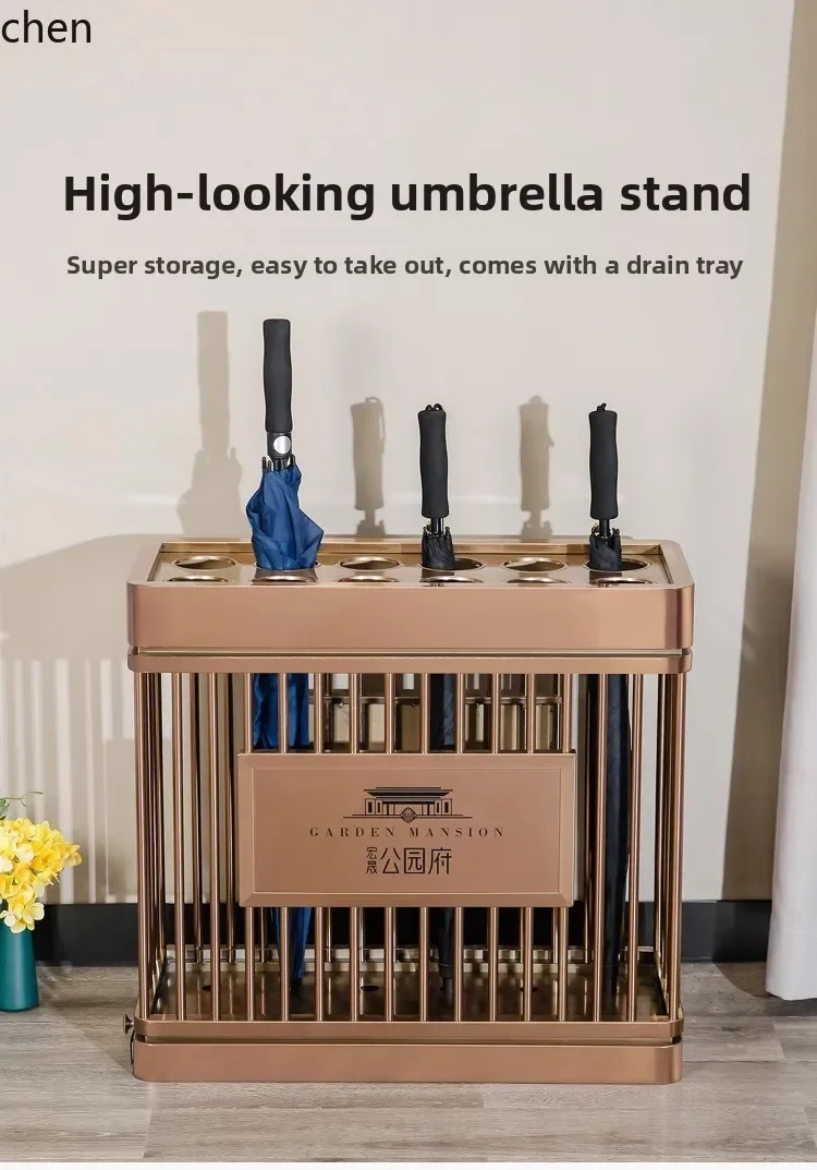 Stainless Steel Umbrella Stand Sales Office Hotel Lobby Umbrella Storage RackN10