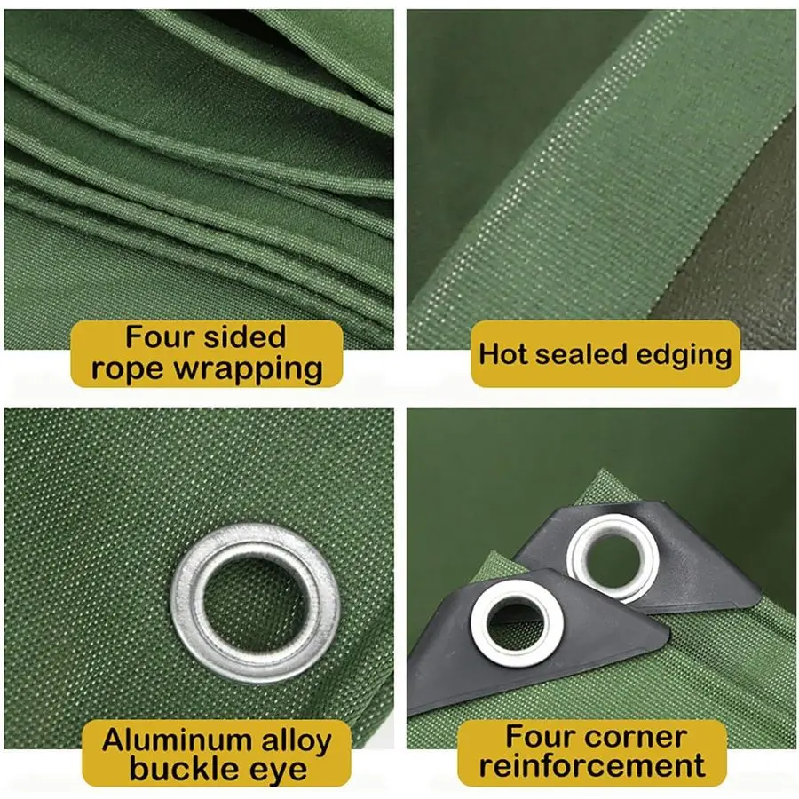 

Tarp, Canvas Tarps Heavy Duty Waterproof, for Outdoors, Truck, Water Resistant, UV Resistant Tarpaulin Cover for Car Boat Campin
