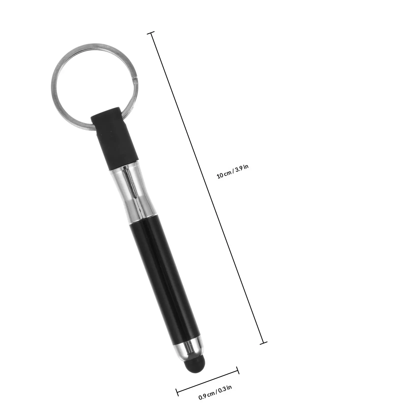 4Pcs Stylus Rings Mini Ballpoint Pen Portable Capacitive Screen Stylus Key Chain Tool Mini Keychain Keyring