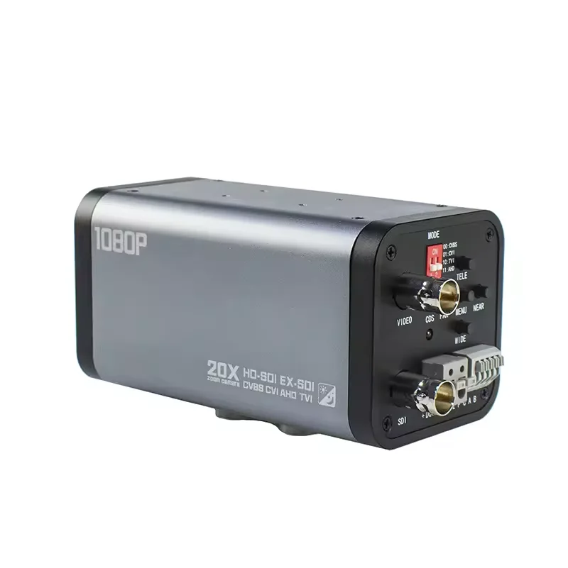 Kamera CCTV Box Resolusi Tinggi 1080P 2MP 20X Zoom SDI TVI CVBS Untuk Solusi Pengawasan dan Pemantauan yang Jelas