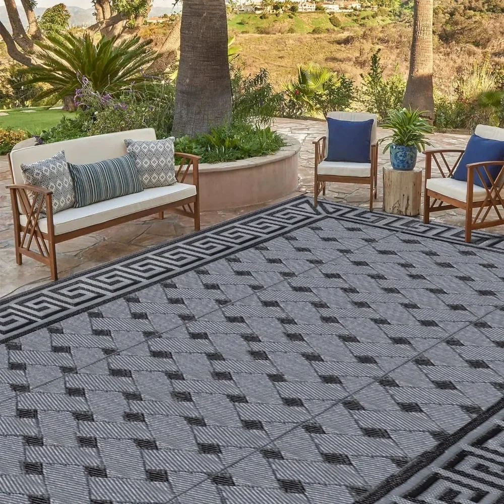 

Carpeting,eversible Mats, Modern Area Rug, Large Floor Mat and Rug for Outdoors, Pati Backyard Deck Picnic, Eversible Mats