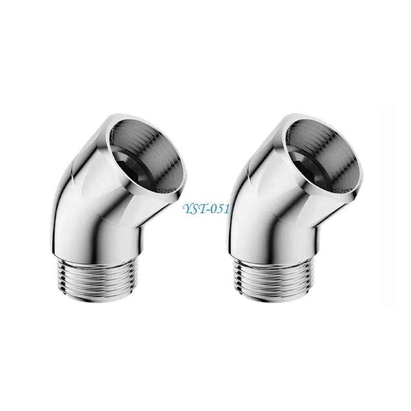 E15A 2Pcs Shower Head Elbow Adapter 135 Degree Head Arm Adjuster Handheld Shower Elbow Adapter Shower Accessory