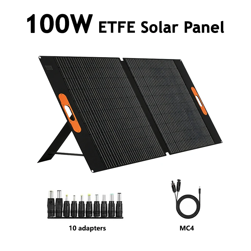 

Складная портативная солнечная панель 100 Вт, зарядное устройство для солнечных батарей, аварийный источник питания для улицы, для электростанций и автодомов