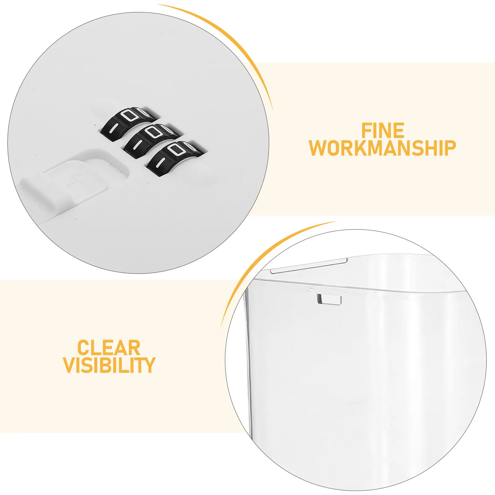 Clear Stackable Lock Box for Fridge Food Storage Combination Lock Childproof Medicine Safe Pill Organizer Secure Personal Item