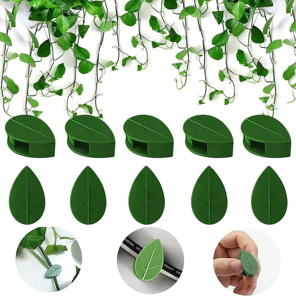 10/50 PCS Plant Climbing Wall Fixture Rattan Vine Bracket Fixed Buckle Leaf Clips Traction Holder Plant Fixing Clip Garden Tool