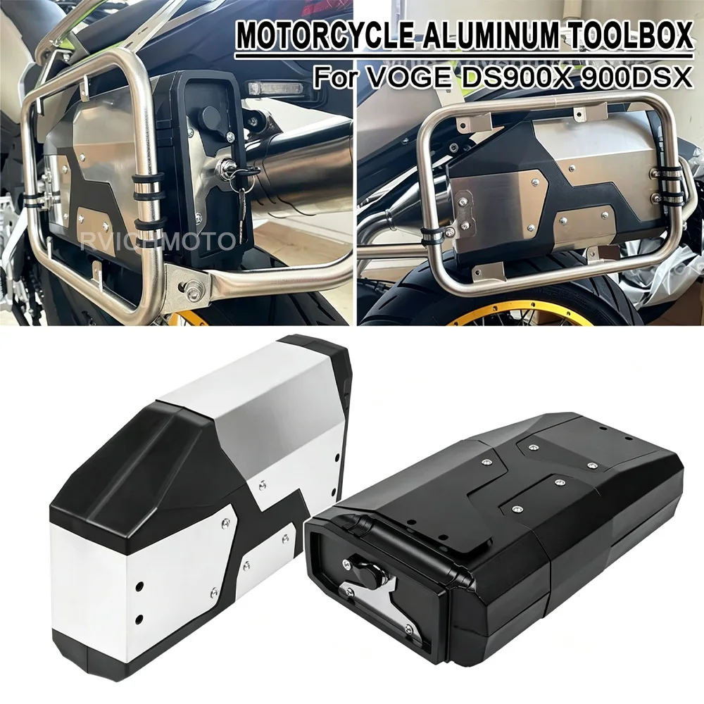 For VOGE DS900X DSX900 Motorcycle Aluminum Toolbox 900 DSX 900 DSX900 Left Side Waterproof Tool Box Tool Box Toolbox Accessories