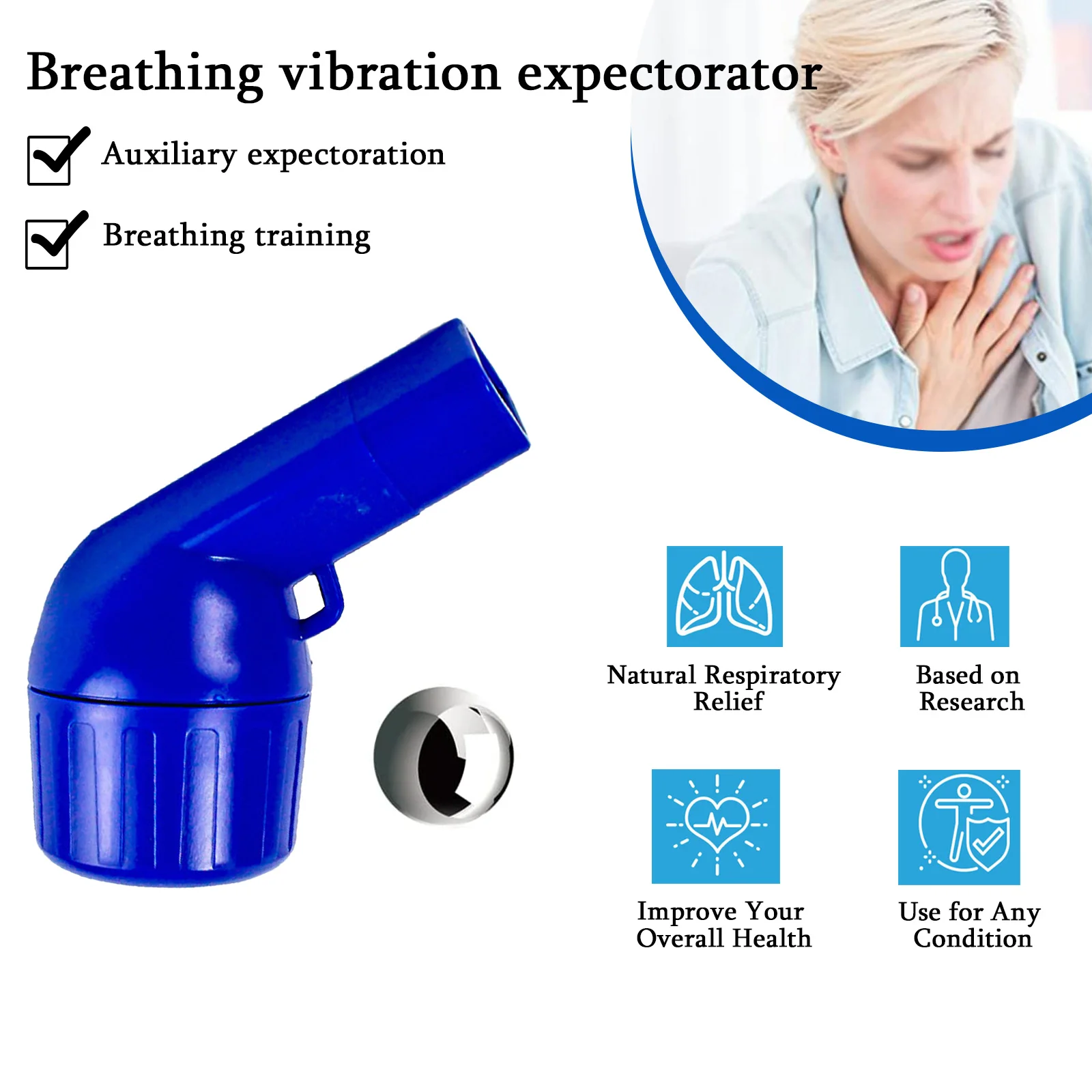 Lung Exerciser & Mucus Remover Naturally Clear Mucus with The Breathing Aid