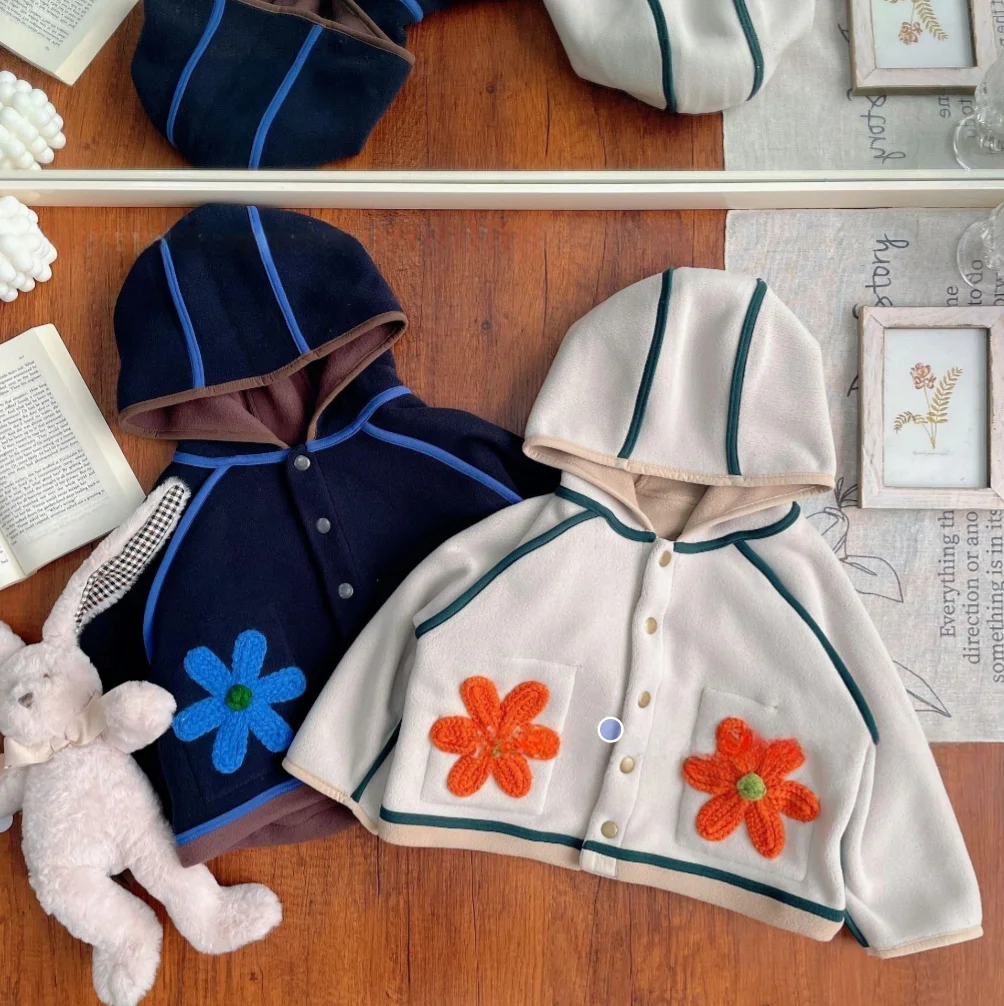 

Korean Children's Winter Jackets Sweater Pants 2025 New Autumn Winter Baby Girls Boys Outwear Coat Sweatshirts Clothings