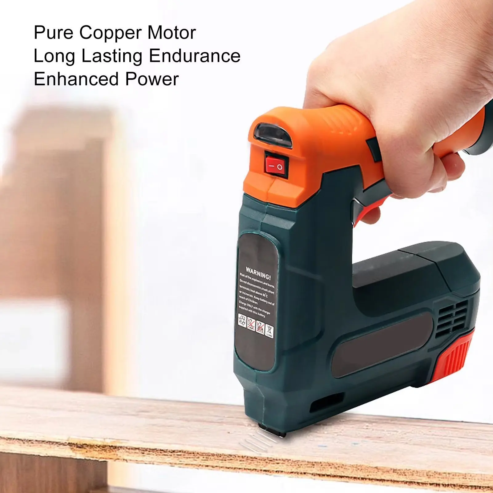 

Cordless Brad Nailer Portable 2000mAh Battery Powered Nail Gun for Woodworking Electric Staple Gun With 6mm and 10mm Nails