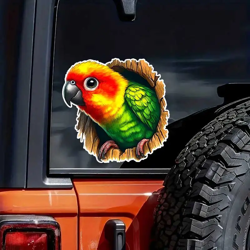 Bright Parrot Car Sticker Vinyl Decal Waterproof Rear Window Motorcycle Camper Bumper Truck Laptop Decoration SH1559