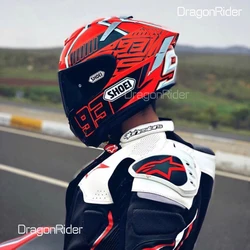 SHOEI casco moto integrale X14 Marquez casco rosso casco equitazione Motocross Racing casco moto