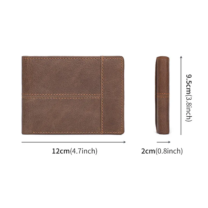 Men's Purse Made of Genuine Leather Women's Small Wallet Passport Cover Mini Women's Bag Cardholder for Man Cash Wallet