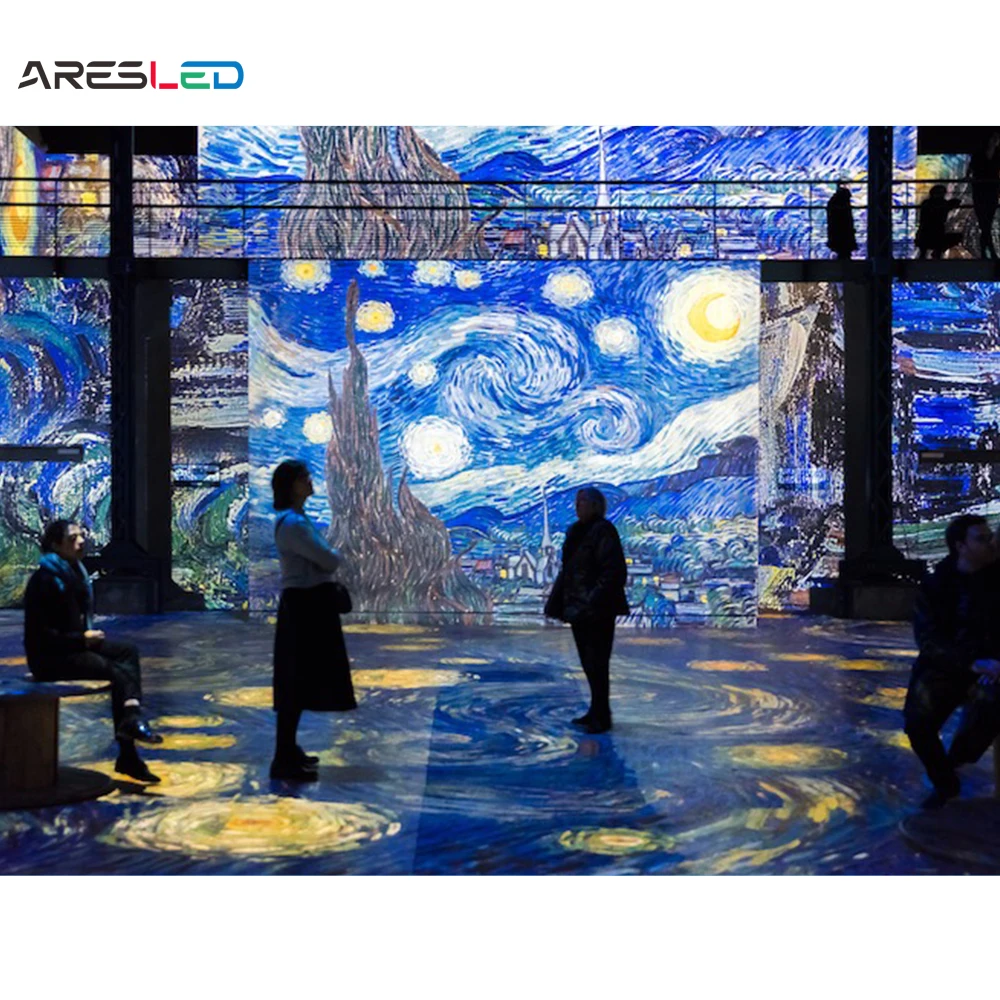 P3.91mm ثلاثية الأبعاد تأثير وحدة إضاءة LED جداريّة عرض لوحة محمولة غامرة 4K 8K البصرية الظاهري اطلاق النار استوديو خلفية الشاشة