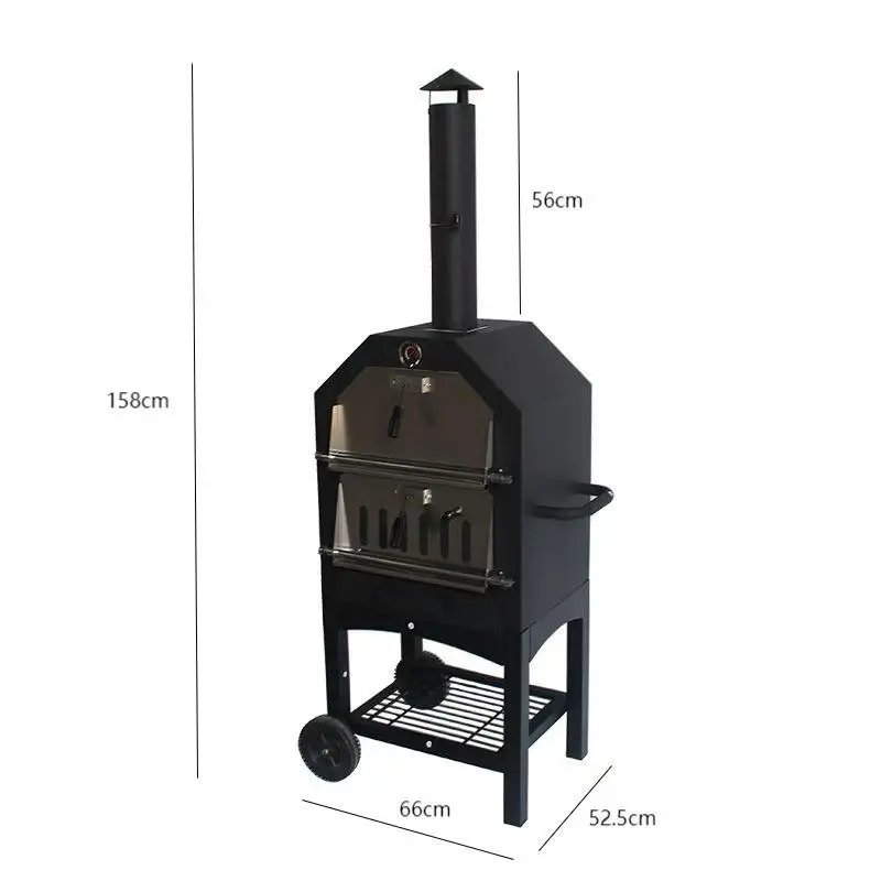 Outdoor Verdickter American Camping Großer Pizzagrill Haushalt Outdoor Multifunktionsgrill