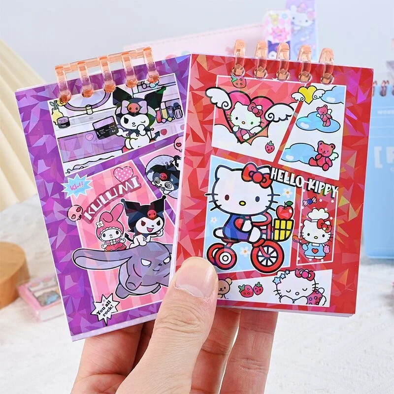 

12PCS/ лот SANRIO KUROMI мелодия корицы катушки памятка PAD милый портативный дневник дневник планировщик канцелярских принадлежностей школьные принадлежности