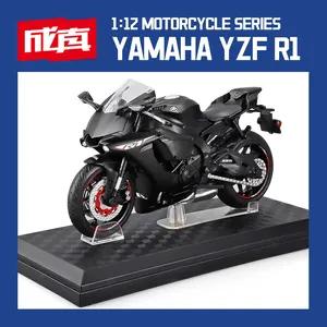 Model Sepeda Motor Skala 1: 12 Logam Die Cast dengan Suku Cadang Plastik Sepeda Motor 2020 YAMAHA YZF-R6 10 mainan yamaha r1 dengan penjualan terbaik - №