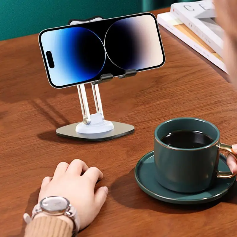 Soporte para teléfono móvil giratorio de 360 grados soporte para teléfono multifuncional soporte para teléfono móvil plegable portátil con altura ajustable
