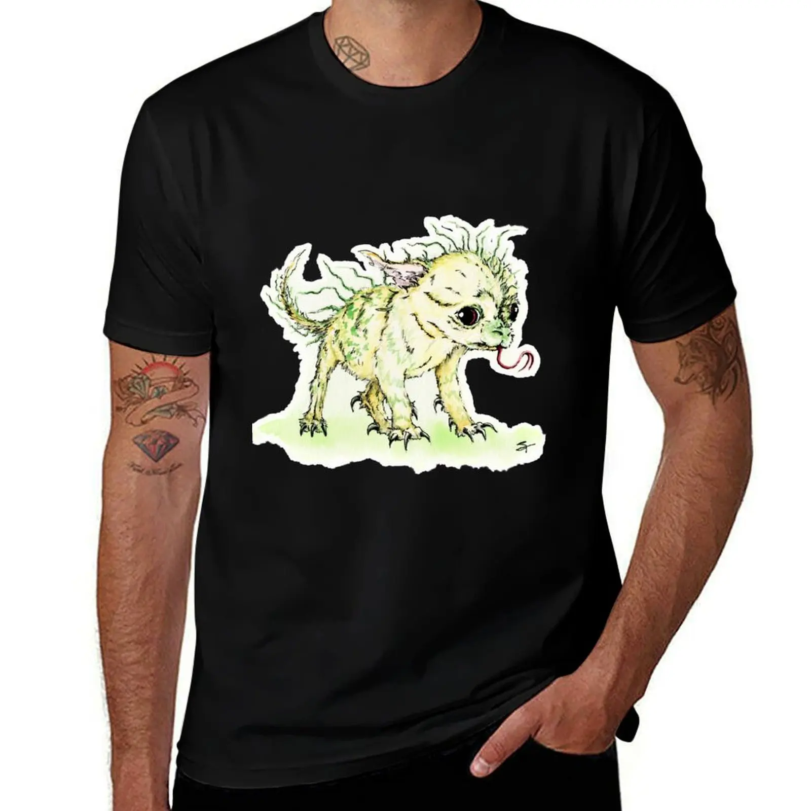 

Baby Chupacabra Cryptid Monster T-Shirt Large Size Breathable Tee