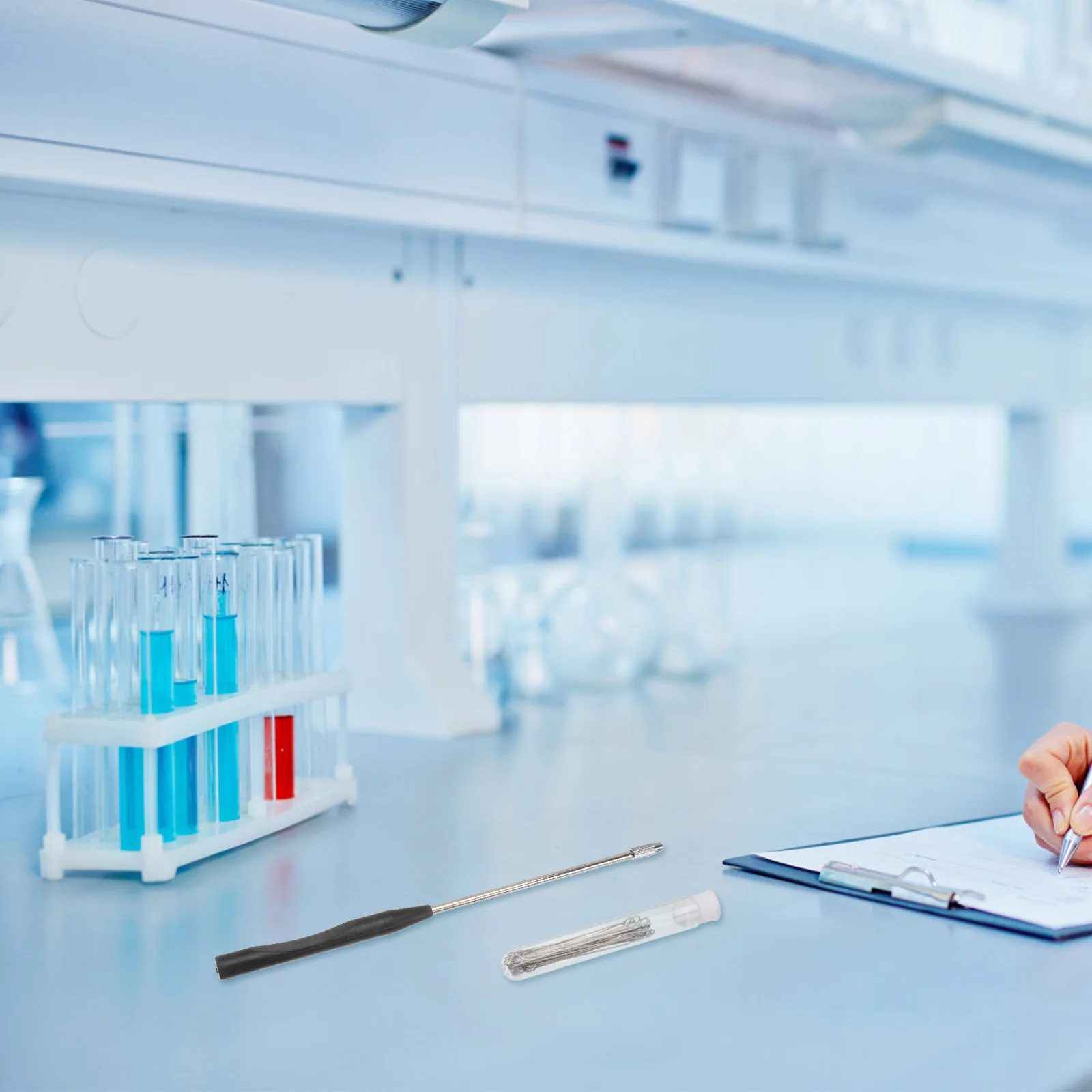 

92 pcs 2 Inoculation Rods 90 Replaceable Rings Copper Plated Surface Microbiology Teaching Equipment Reusable Loop