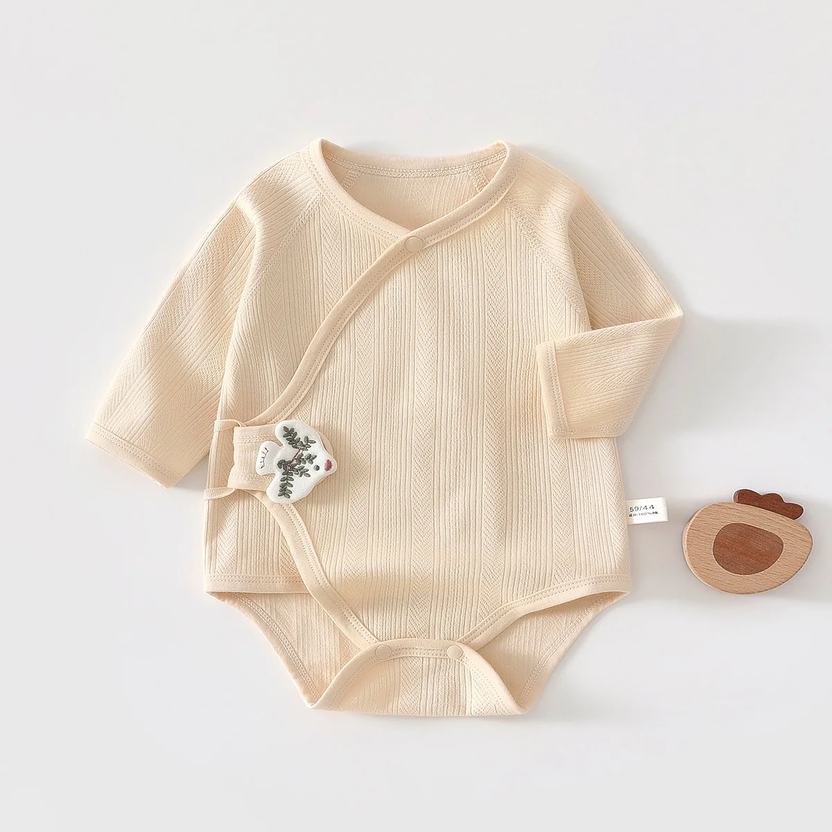 AYNIGIELL 0-18 Months Newborn Spring Summer Long Sleeved Shorts Jumpsuit, High-quality Pure Cotton Baby Girl Pajamas