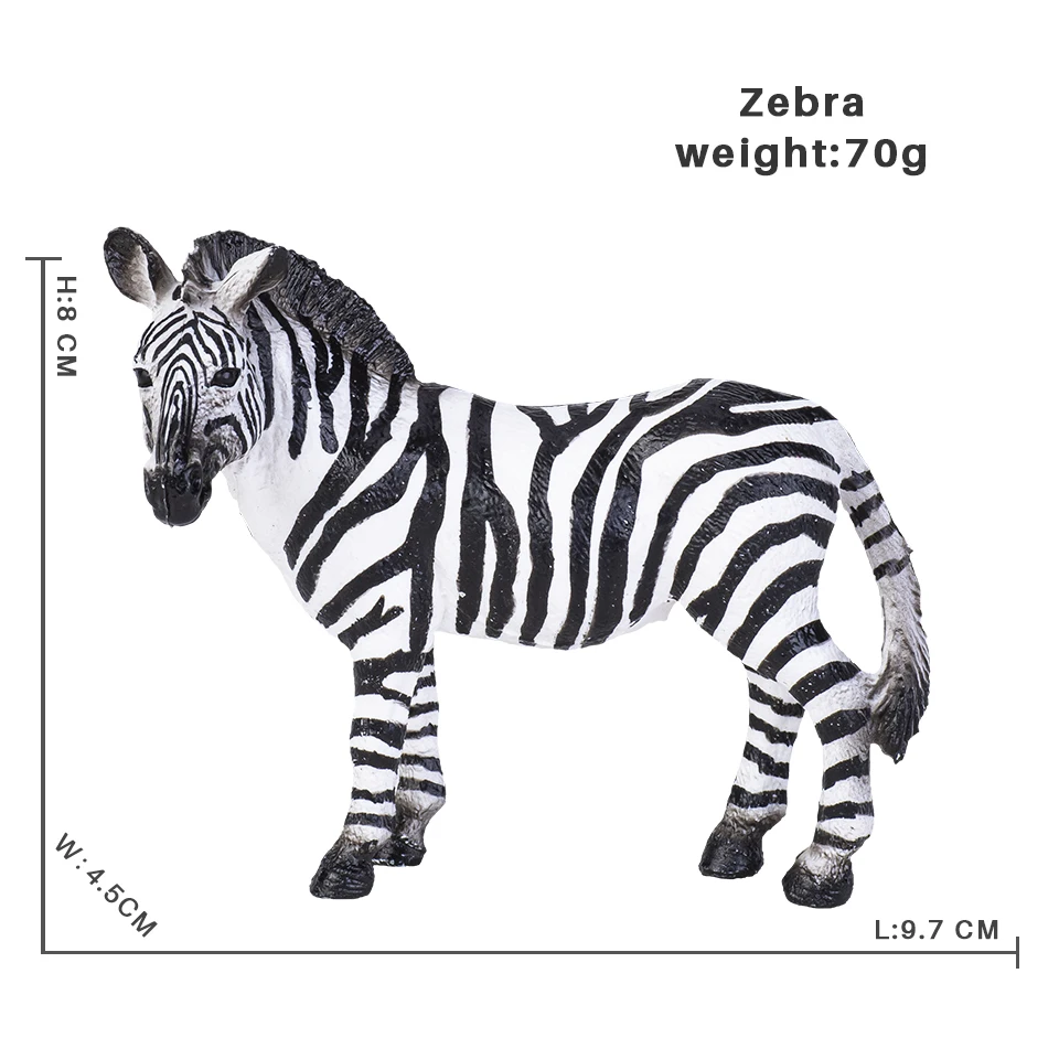 Solide Simulation Wild Zoo Tier Schimpansen Giraffe Zebra Modell Action-figuren Bär Nilpferd Nashorn Figuren Spielzeug für Kinder – Detail 1
