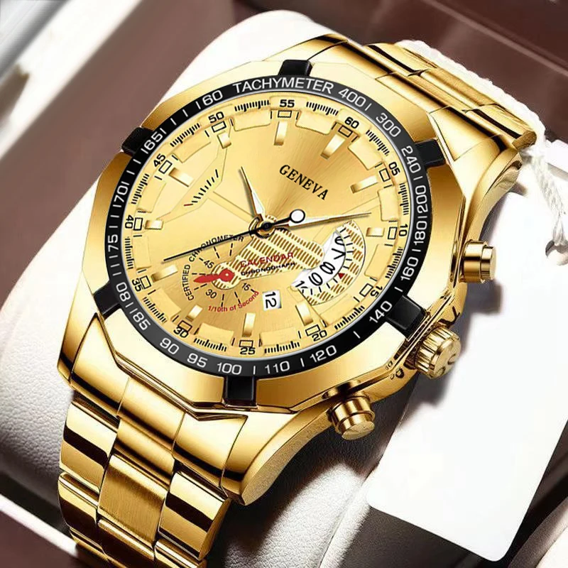 1pc handsome men's quartz watch and accessories, suitable for daily wear and giving to family and friends