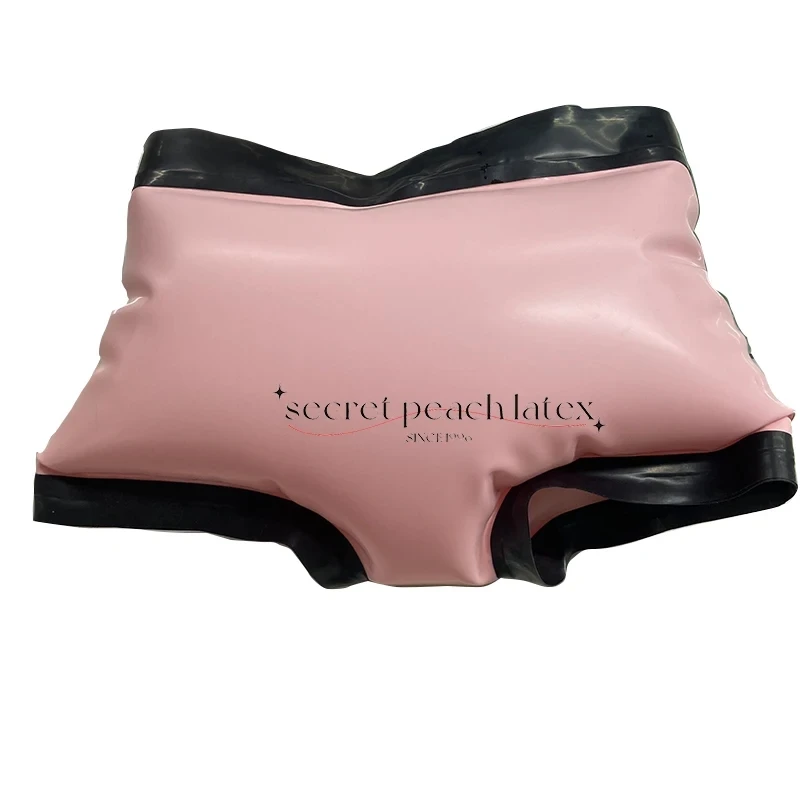 Latex Pants Inflatable underwear Unisex Pink Latex Rubber Fetish Customizable size and color