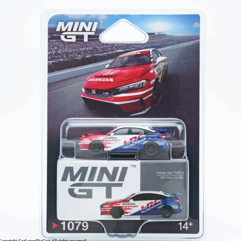 

Коллекционная модель автомобиля MINI GT 1:64 Honda Civic R 1079, литая под давлением, из сплава, симуляция, подарок