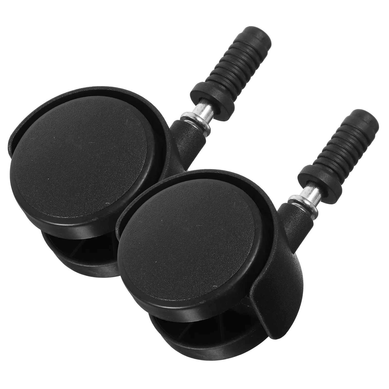 2Pcs Office Chair Caster Wheels Sleek Modern Design ABS Iron Material Smooth Rolling Castor Wheels for Desk Chairs Gaming Chairs