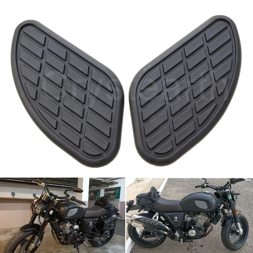 

Универсальная винтажная резиновая накладка на бак для мотоцикла, защита коленей, наклейка для Honda, Yamaha, Suzuki, Kawasaki