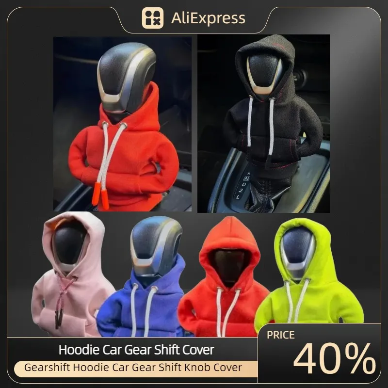 

Fashion Car Gear Shift Knob Cover Hoodies Gearshift Hoodie Car Gear Shift Knob Cover Manual Handle Sweatshirt Change Lever Cover