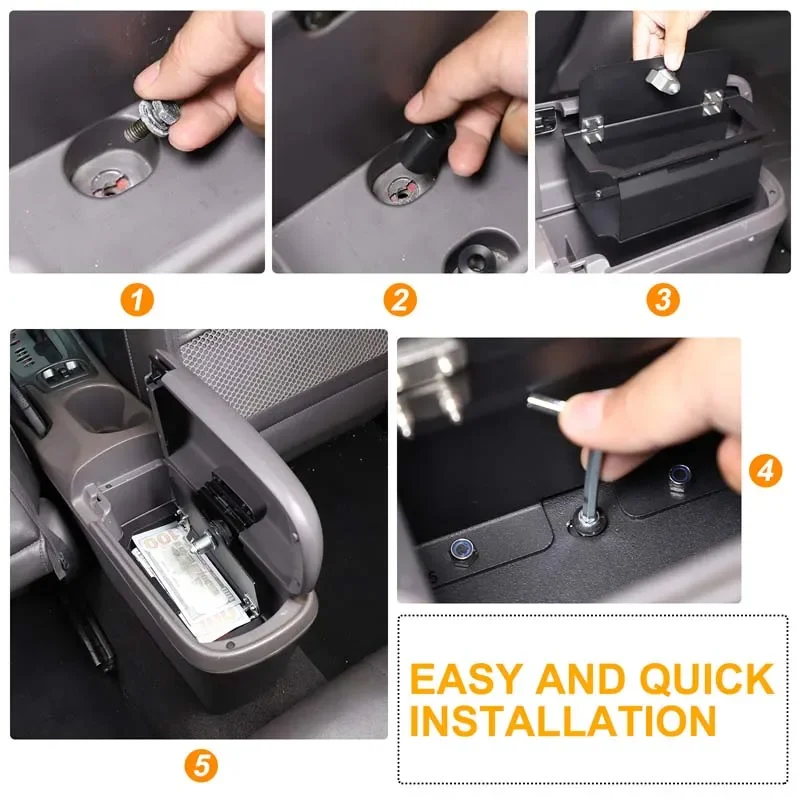 Carbon Steel Center Console Safe Lock Box for Toyota Celica T230 1999-2005 Hidden Car Vault Security Storage 1Pc