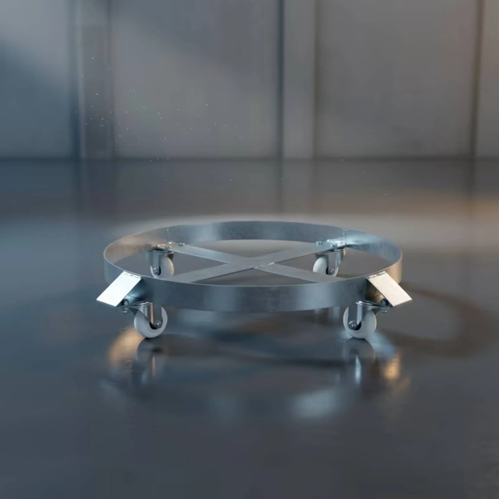 Drum Dolly with Casters Corrosion Resistant Barrel Mover with Wheels Barrel Cart with Cross Braces Non Tipping