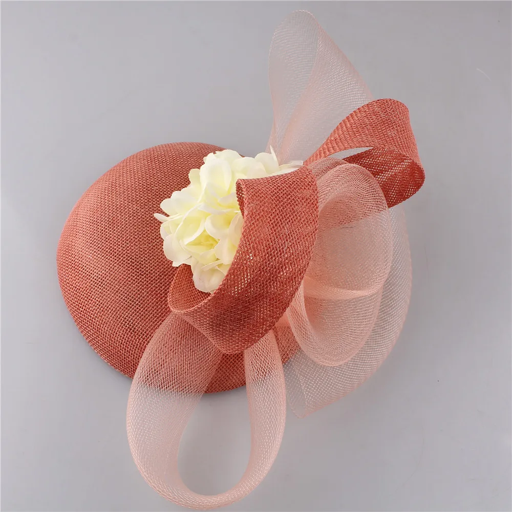 Lavender Flower Women Fascinator Hat Cocktail Millinery Church Headband Elegant Fancy New Headpiece Nice Show Party Mesh Caps