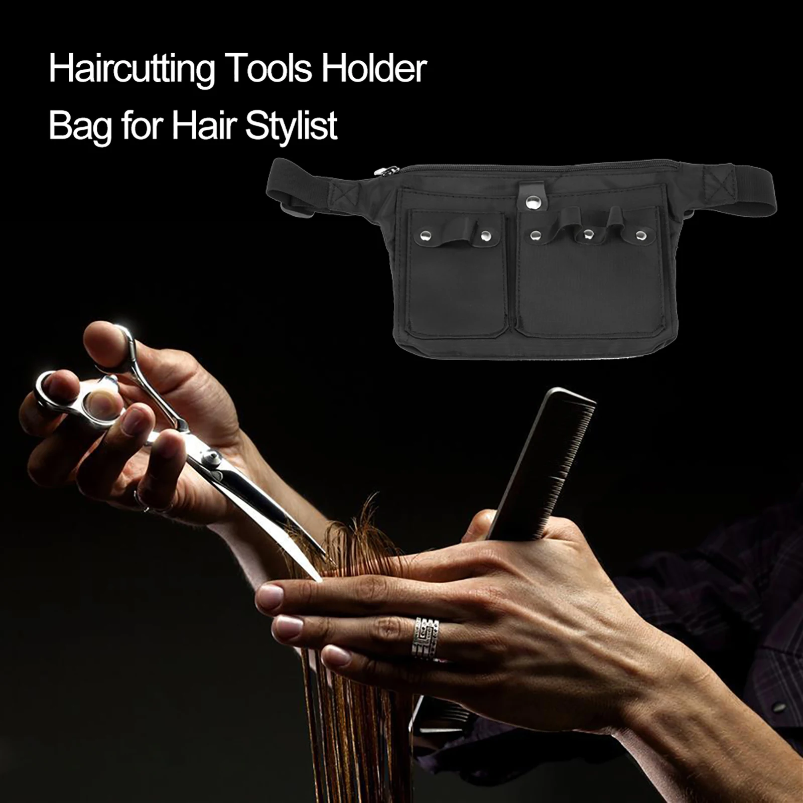 Hair Scissor Holster Hairdressing Pouch Haircutting Tools Holder Bag for Hair Stylist Waist Shoulder Belt