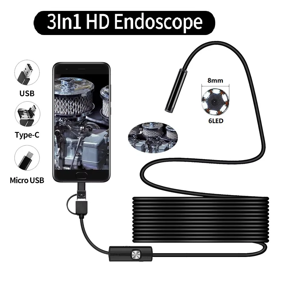 camera-endoscopica-android-7mm-8mm-3-em-1-micro-usb-tipo-c-boroscopio-mini-camera-a-prova-d'Agua-com-led-para-inspecao-automotiva-para-huawei-xiaomi-pc