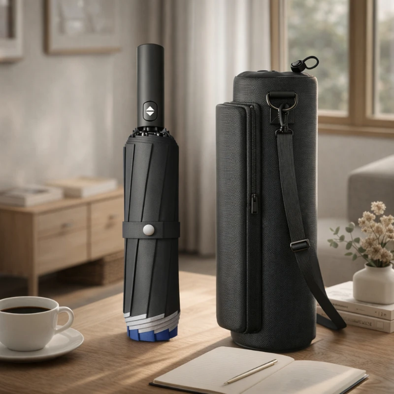 

Автоматический зонт от сильного дождя и ветра, сверхбольшой, складной, прочный, для бурной погоды, 2-в-1: от солнца и дождя, компактный