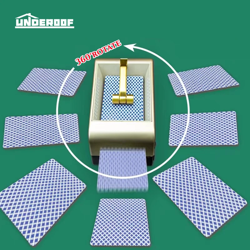 UNDEROOF-Smart Card Dealer, 360 ° Rotating, Universal Automatic Playing Card Dealing Tool for Home, UNO Licensing Machine