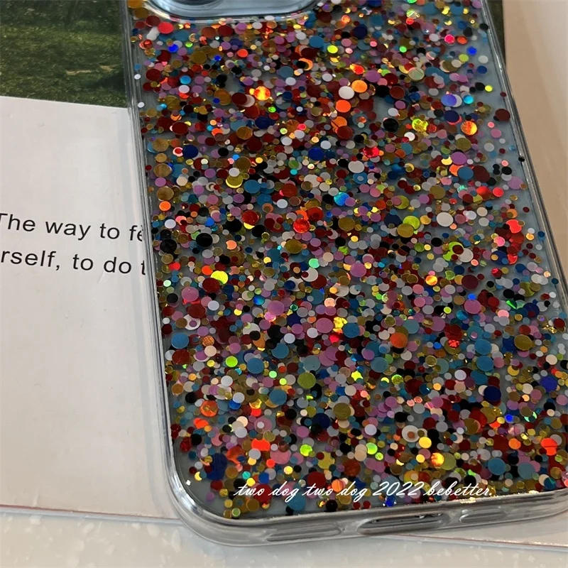 حافظة لهاتف آيفون 16 15 14 13 12 11 Pro Max MiNi Plus X S MAX XR فتاة كورية غطاء ناعم إيبوكسي شفاف