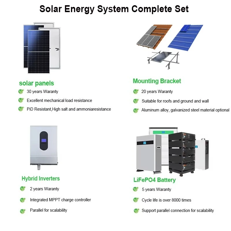 Hybrid Solar System 5KW 10KW 15kw 20kw Complete Home Solar System Kit 10kw Off Grid Solar Power System with CE Certification
