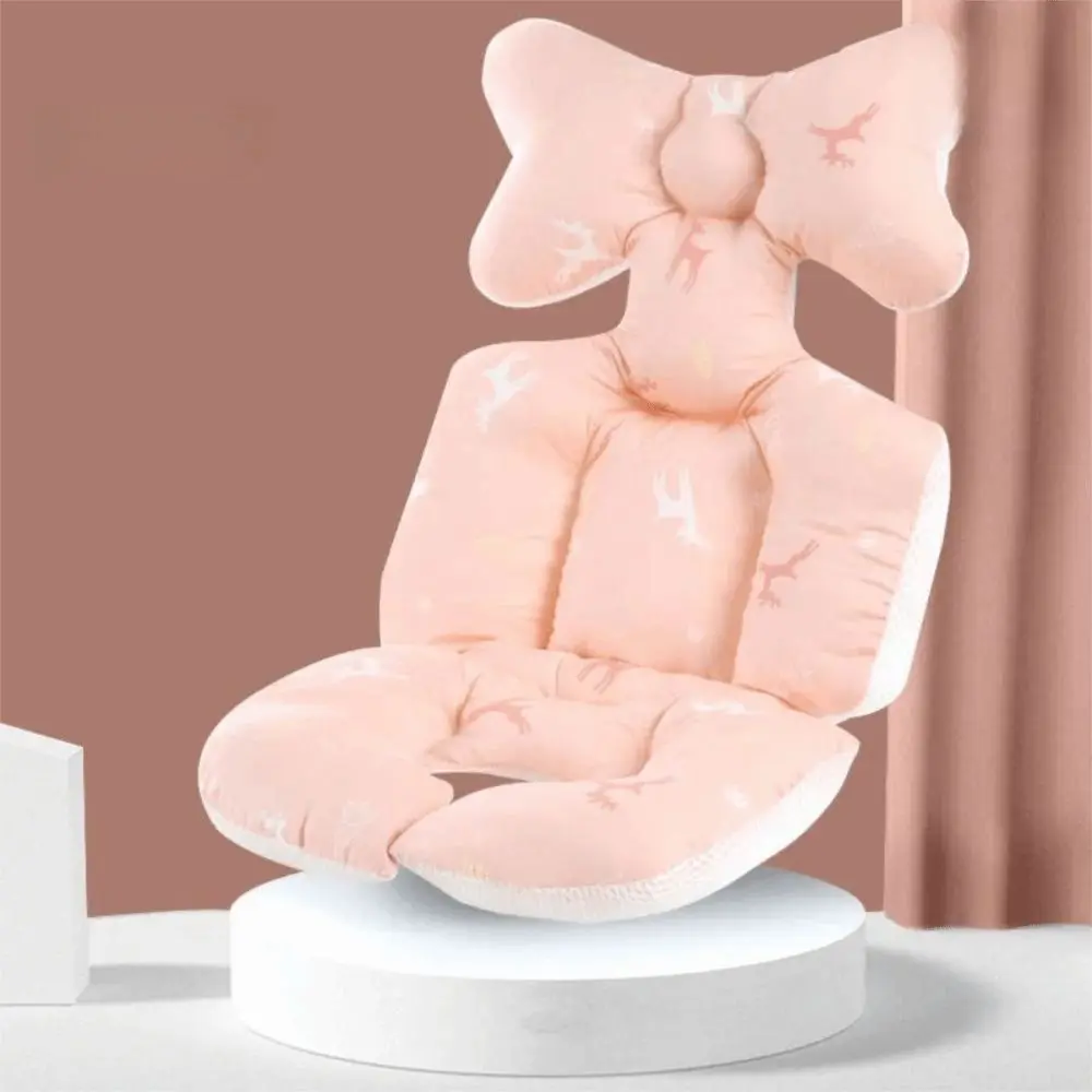 Soft Baby Stroller Cushion Comfortable Cartoon Printed Baby Pram Seat Mat Breathable Car Seat Dining Chair Cotton Pad Baby Care