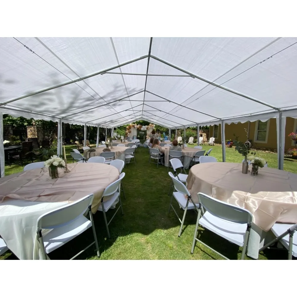 Heavy Duty Party Tent Upgraded Galvanized Wedding Tent Outdoor Gazebo Event Shelter Carport Canopy Tent with Carry Bags