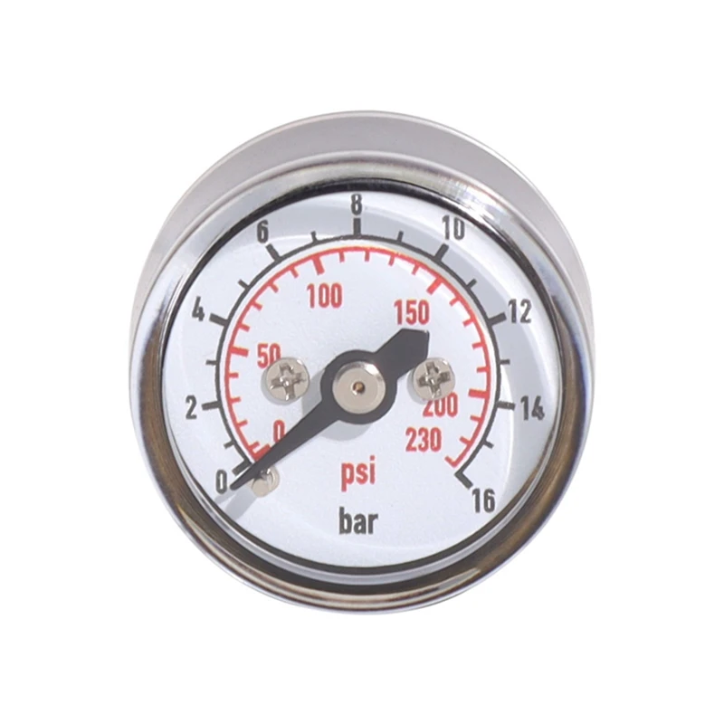 Scuba Diving PCP Air Mini Micro-Pressure Gauge Manometer Manometer 16Bar,1/8 NPT Thread