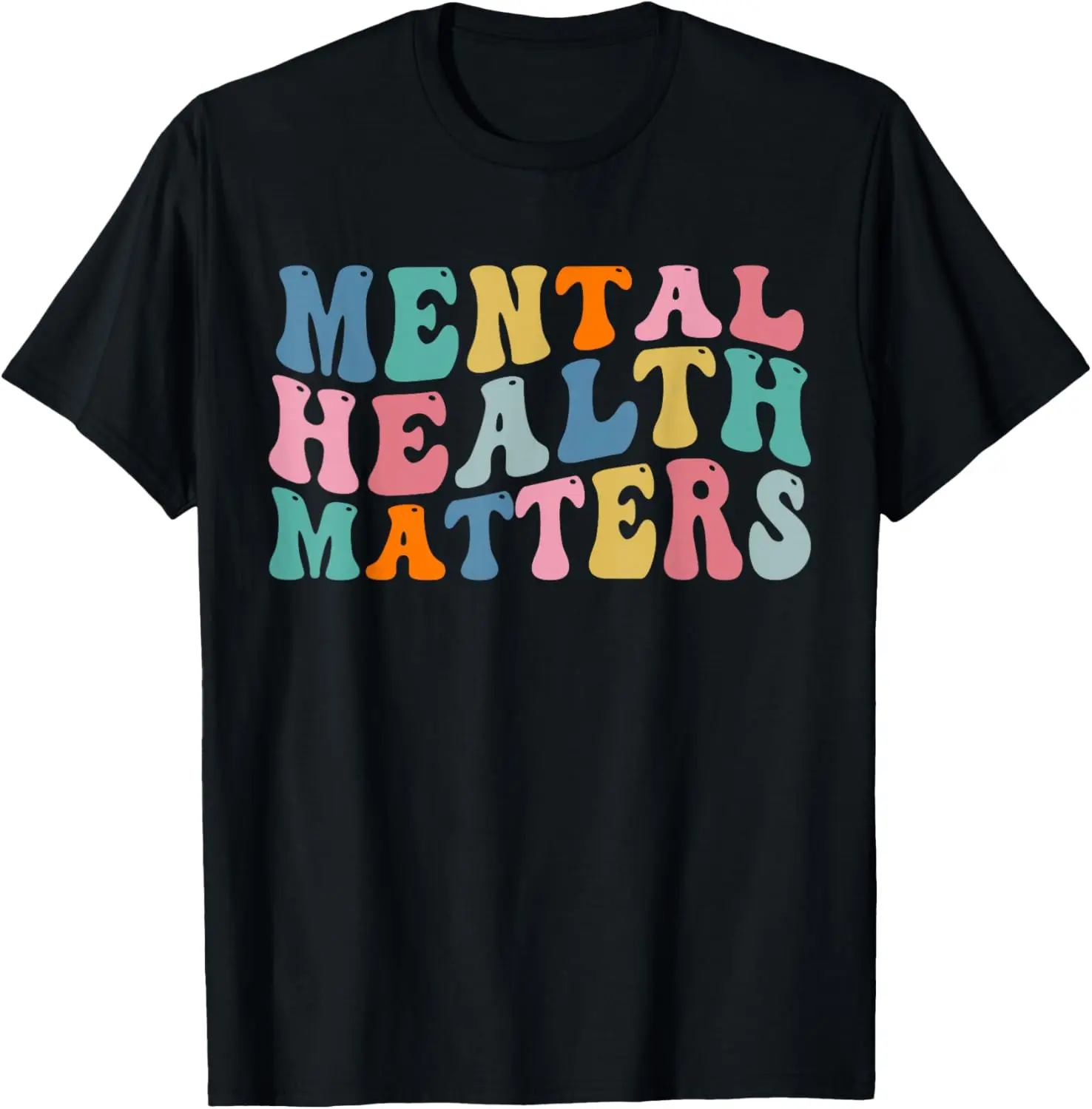 Health Awareness Mental Health Matters T-Shirt 100% Cotton Trendy Y2K Short-Sleeve Tee – Soft, Quick-Drying, & Moisture-Wicking; Ideal for Sports or Casual Wear; Great Gift for Christmas or Halloween.