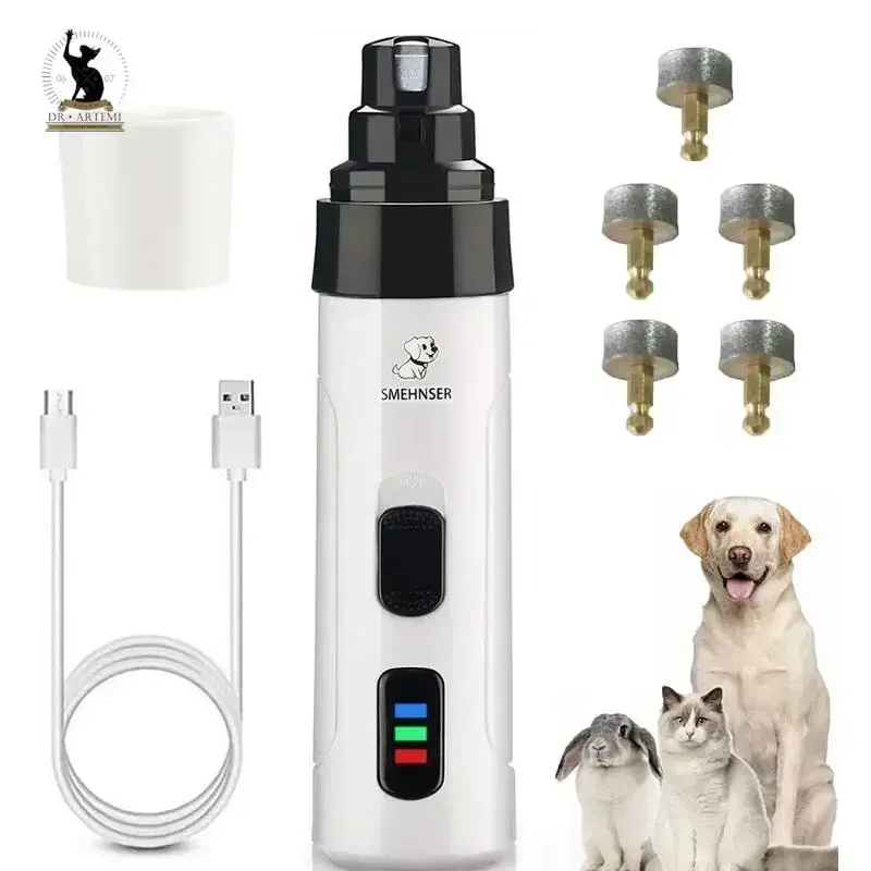 

Rechargeable Dog Nail Grinders USB Charging Pet Nail Clippers Electric Dog Cat Paws Nail Grooming Trimmer Tools